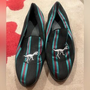Men’s urban outfitters striped dinosaur dress slippers